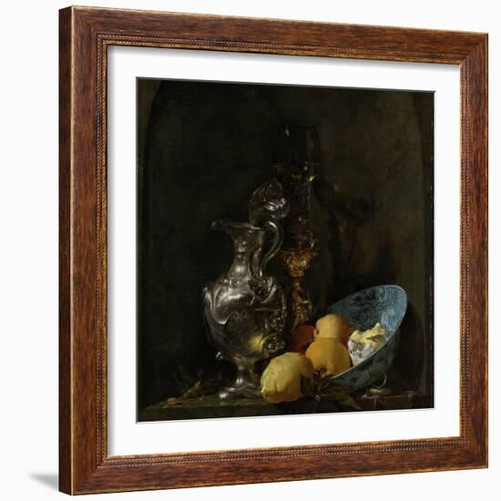 Still Life with Silver Ewer, 1655-60-Willem Kalf-Framed Giclee Print