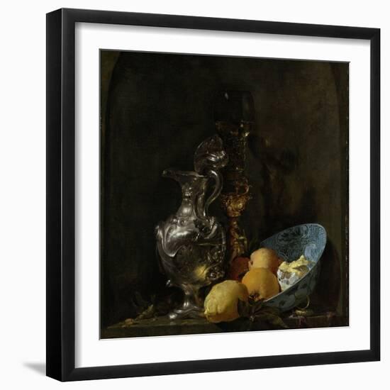 Still Life with Silver Ewer, 1655-60-Willem Kalf-Framed Giclee Print