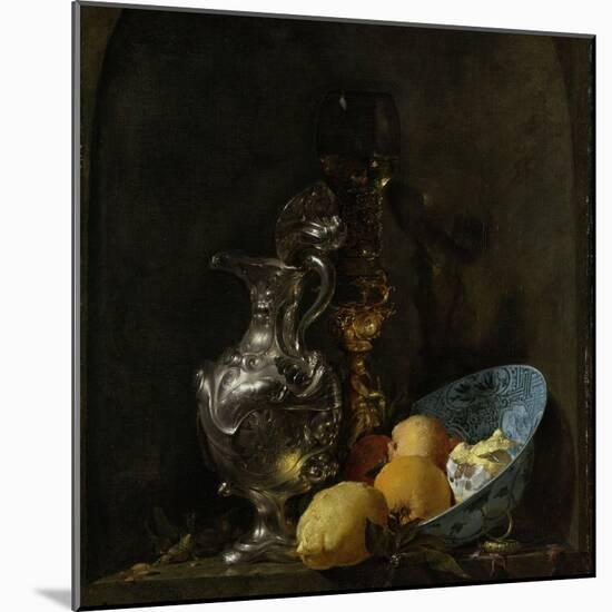 Still Life with Silver Ewer, 1655-60-Willem Kalf-Mounted Giclee Print