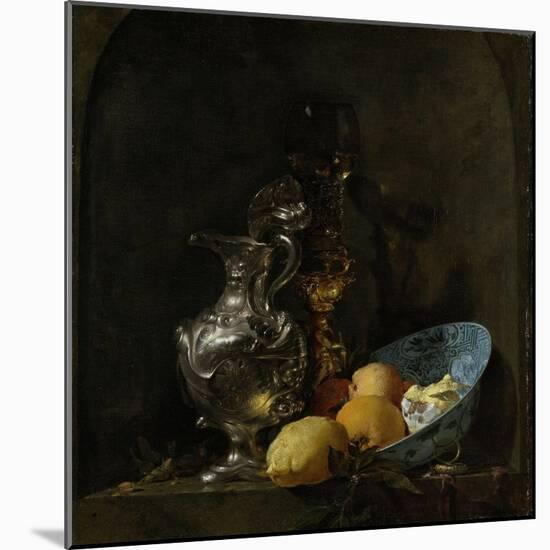 Still Life with Silver Ewer-Willem Kalf-Mounted Art Print