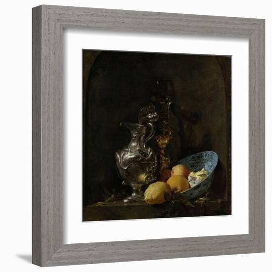 Still Life with Silver Ewer-Willem Kalf-Framed Art Print