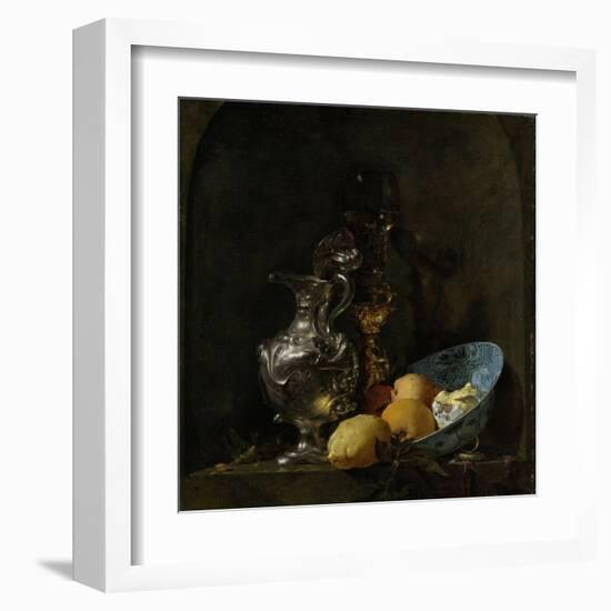 Still Life with Silver Ewer-Willem Kalf-Framed Art Print