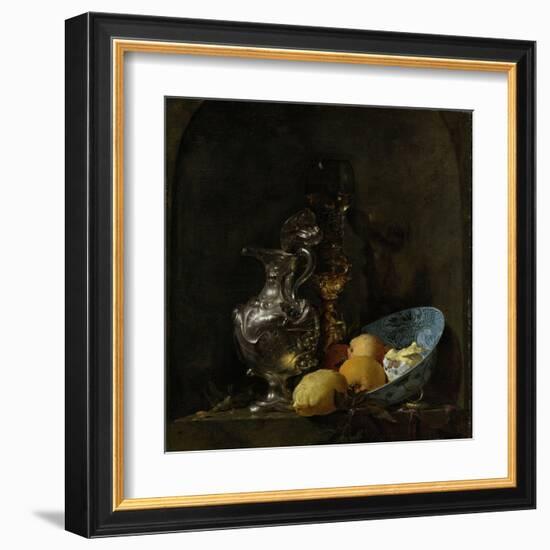 Still Life with Silver Ewer-Willem Kalf-Framed Art Print