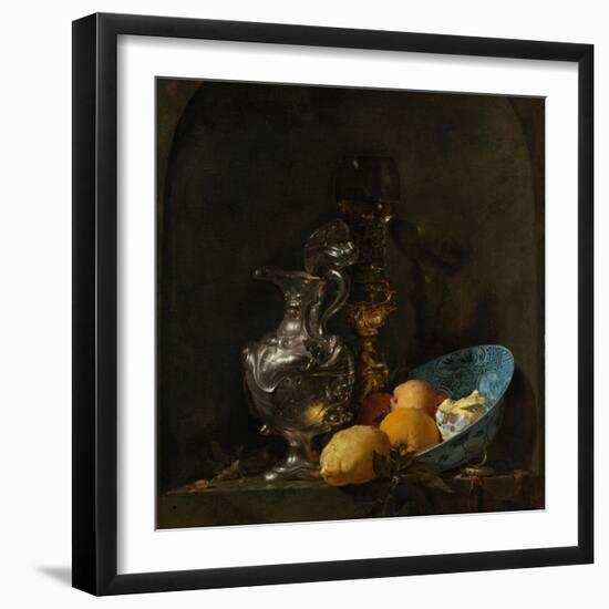 Still Life with Silver Jug, C. 1655-1656-Willem Kalf-Framed Giclee Print