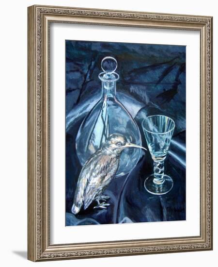 Still Life with Silver Kingfisher 2018 (oil on canvas)-Tilly Willis-Framed Giclee Print