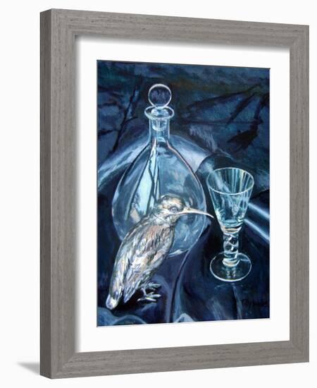 Still Life with Silver Kingfisher 2018 (oil on canvas)-Tilly Willis-Framed Giclee Print