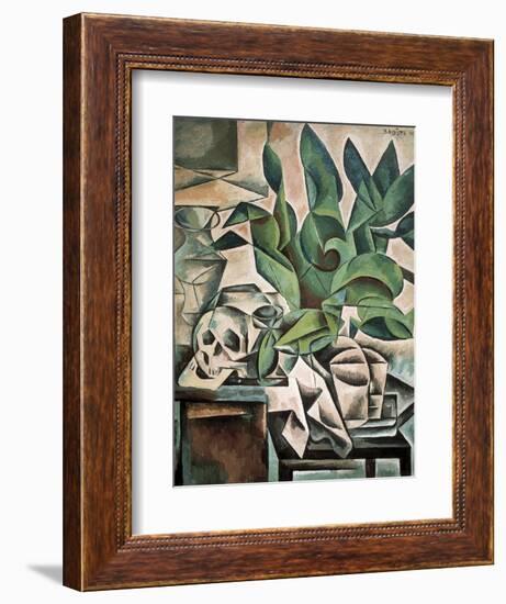 Still Life with Skull-Bohumil Kubista-Framed Premium Giclee Print