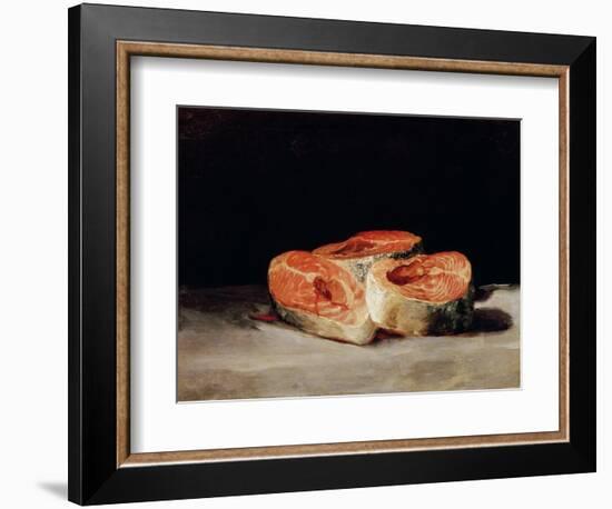 Still Life with Slices of Salmon, 1808-12-Francisco de Goya-Framed Giclee Print