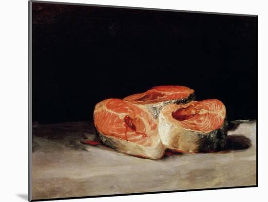Still Life with Slices of Salmon, 1808-12-Francisco de Goya-Mounted Giclee Print