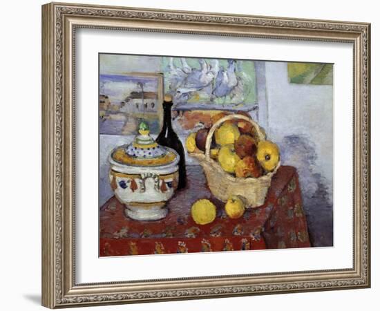 Still-Life with Soup Tureen, by Paul Cezanne-null-Framed Giclee Print