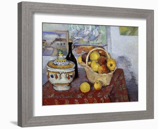 Still-Life with Soup Tureen, by Paul Cezanne-null-Framed Giclee Print