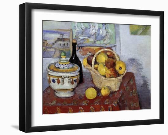 Still-Life with Soup Tureen, by Paul Cezanne-null-Framed Giclee Print