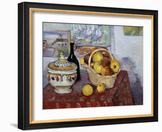 Still-Life with Soup Tureen, by Paul Cezanne-null-Framed Giclee Print