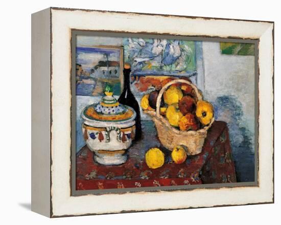 Still Life with Soup Tureen-Paul Cézanne-Framed Stretched Canvas