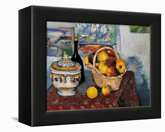 Still Life with Soup Tureen-Paul Cézanne-Framed Stretched Canvas