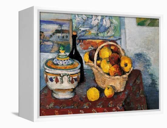 Still Life with Soup Tureen-Paul Cézanne-Framed Stretched Canvas