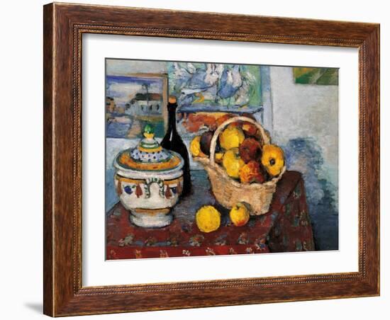 Still Life with Soup Tureen-Paul Cézanne-Framed Art Print