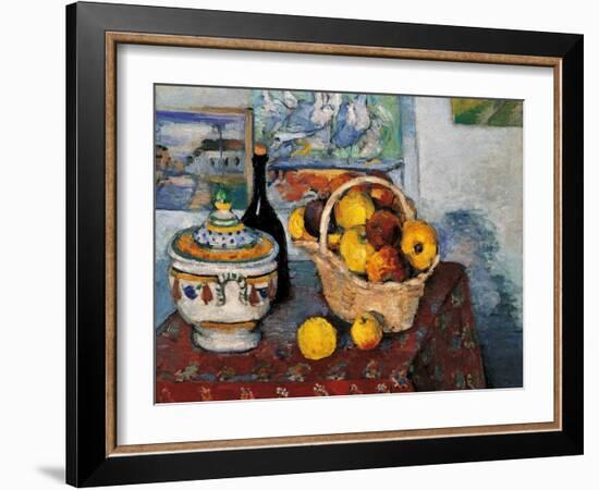 Still Life with Soup Tureen-Paul Cézanne-Framed Art Print