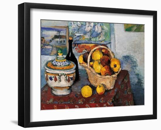 Still Life with Soup Tureen-Paul Cézanne-Framed Art Print