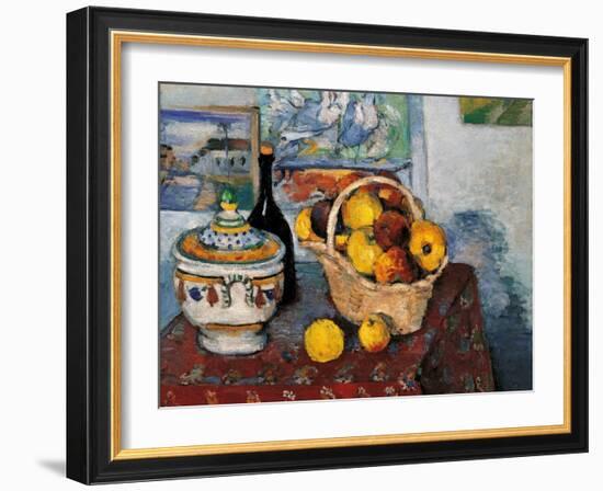 Still Life with Soup Tureen-Paul Cézanne-Framed Art Print