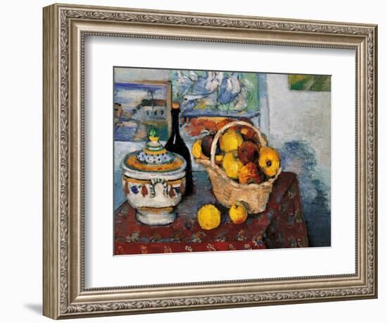 Still Life with Soup Tureen-Paul Cézanne-Framed Art Print