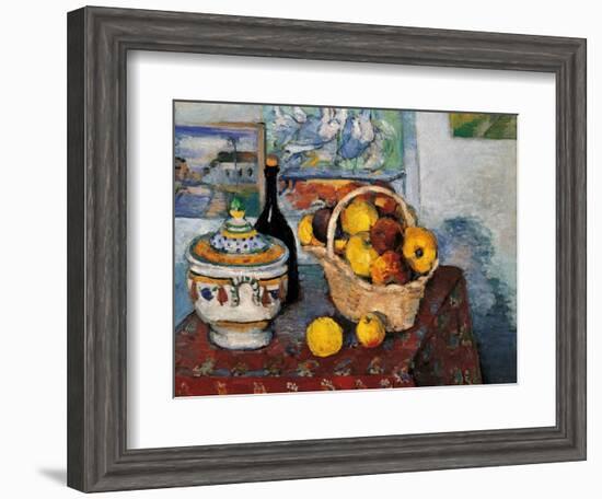 Still Life with Soup Tureen-Paul Cézanne-Framed Art Print