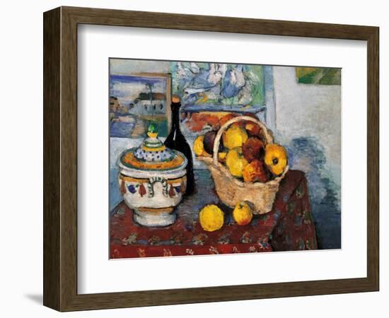 Still Life with Soup Tureen-Paul Cézanne-Framed Art Print