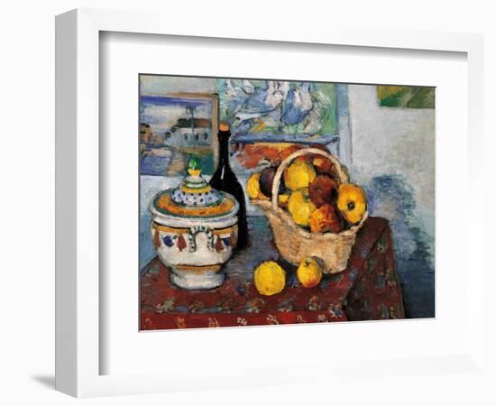 Still Life with Soup Tureen-Paul Cézanne-Framed Art Print