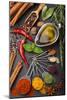 Still Life with Spices and Olive Oil-Andrii Gorulko-Mounted Photographic Print