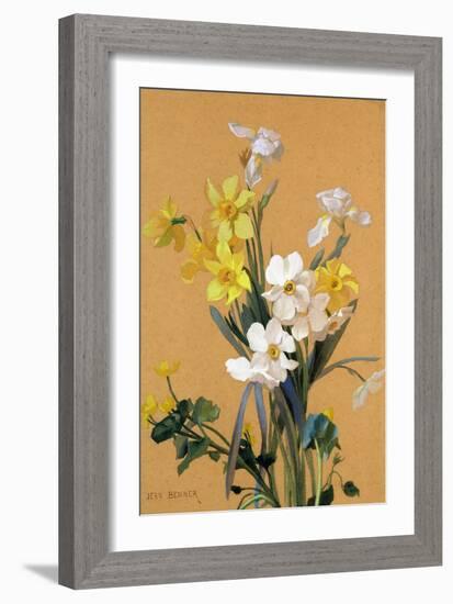 Still Life with Spring Flowers-Jean Benner-Framed Giclee Print