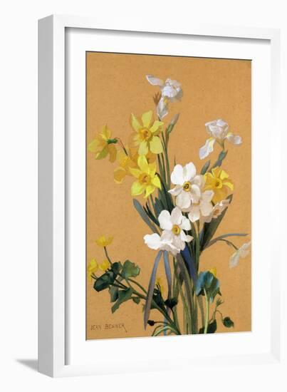 Still Life with Spring Flowers-Jean Benner-Framed Giclee Print