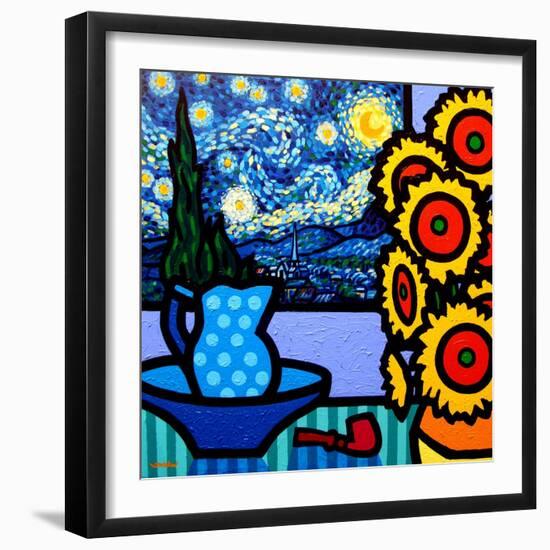 Still Life with Starry Night-John Nolan-Framed Giclee Print