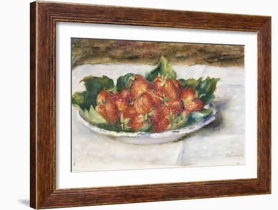 Still Life with Strawberries, Painted Circa 1880-Edgar Degas-Framed Giclee Print