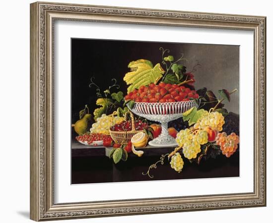 Still Life with Strawberries-Severin Roesen-Framed Giclee Print