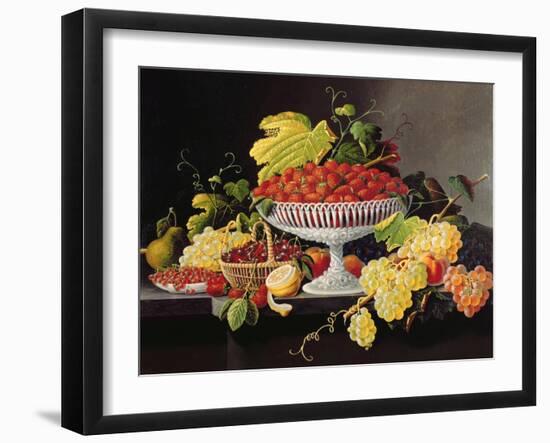 Still Life with Strawberries-Severin Roesen-Framed Giclee Print