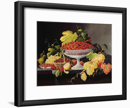 Still Life with Strawberries-Severin Roesen-Framed Giclee Print