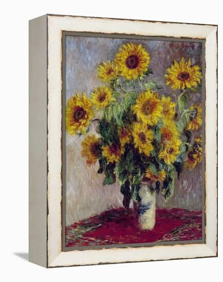 Still Life with Sunflowers, 1880-Claude Monet-Framed Premier Image Canvas