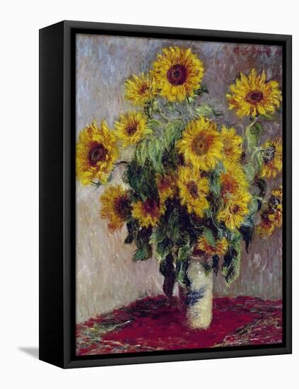 Still Life with Sunflowers, 1880-Claude Monet-Framed Premier Image Canvas