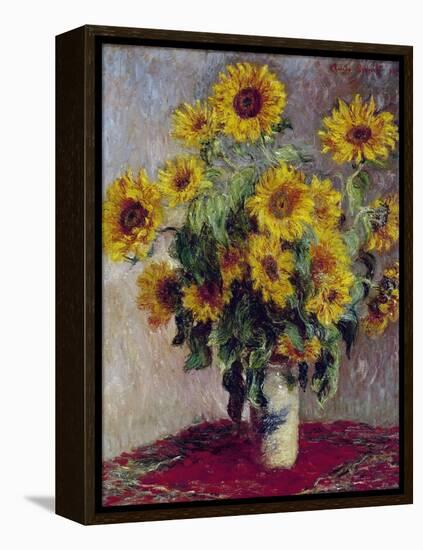 Still Life with Sunflowers, 1880-Claude Monet-Framed Premier Image Canvas