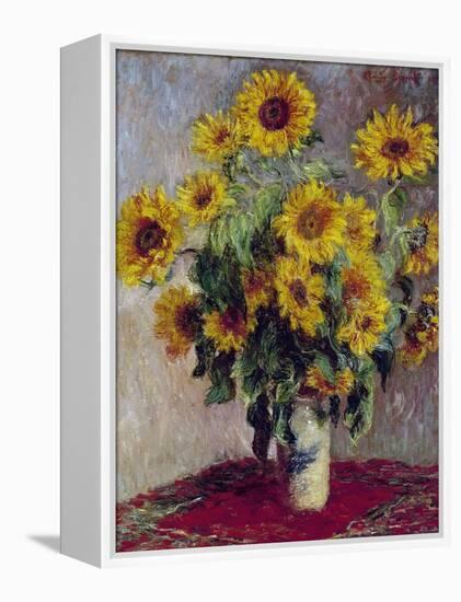 Still Life with Sunflowers, 1880-Claude Monet-Framed Premier Image Canvas