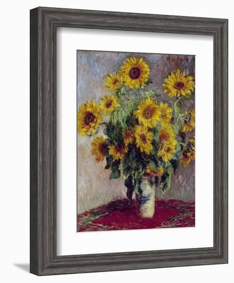 Still Life with Sunflowers, 1880-Claude Monet-Framed Giclee Print