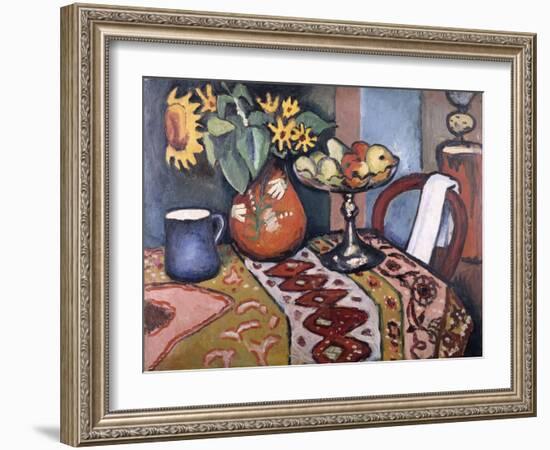 Still Life with Sunflowers II, 1911-August Macke-Framed Giclee Print