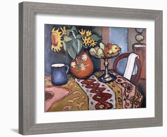 Still Life with Sunflowers II, 1911-August Macke-Framed Giclee Print