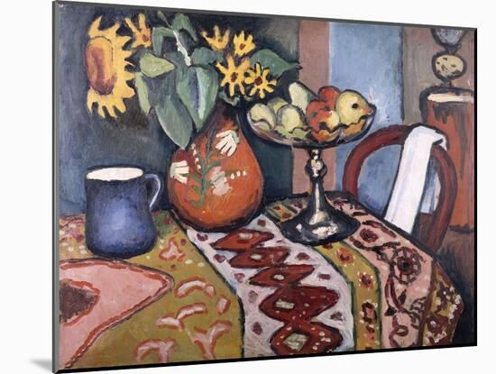 Still Life with Sunflowers II, 1911-August Macke-Mounted Giclee Print