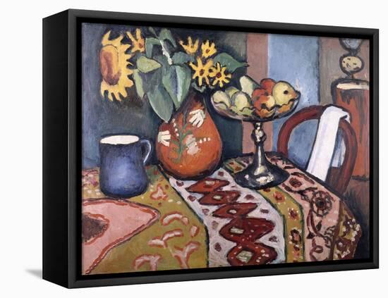 Still Life with Sunflowers II, 1911-August Macke-Framed Premier Image Canvas