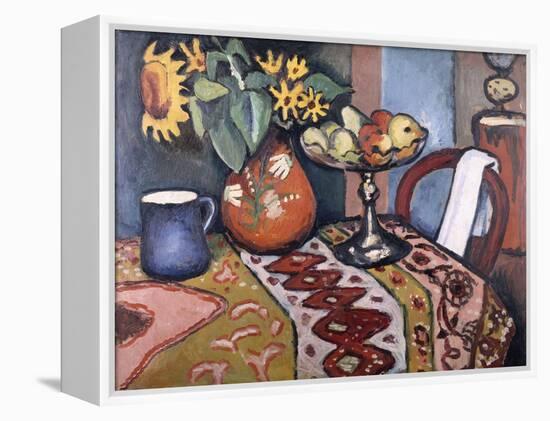 Still Life with Sunflowers II, 1911-August Macke-Framed Premier Image Canvas