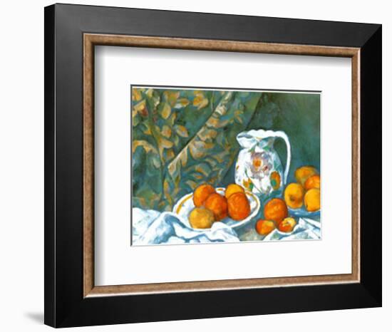 Still Life with Tablecloth-Paul Cézanne-Framed Art Print