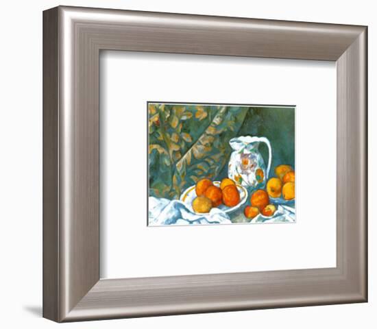 Still Life with Tablecloth-Paul Cézanne-Framed Art Print