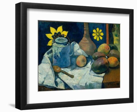 Still Life with Teapot and Fruit, 1896-Paul Gauguin-Framed Giclee Print