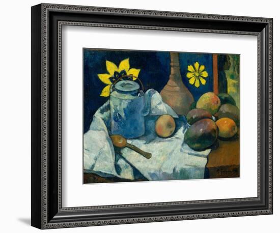 Still Life with Teapot and Fruit, 1896-Paul Gauguin-Framed Giclee Print